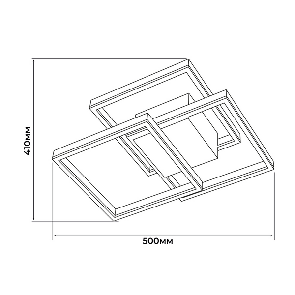 LED світильник Smart VIOLUX RAFAEL прямокутний 100W 3000-4000-5000K IP20 чорний VL-RAFAEL-100W-BK-SMART фото