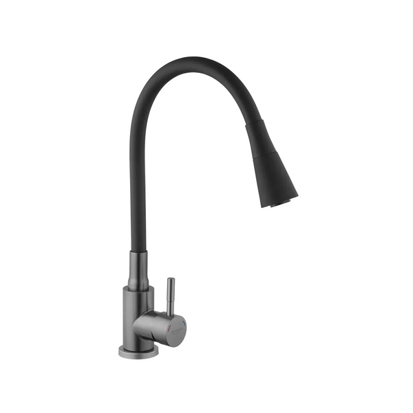 Змішувач для кухні Kroner KRP Edelstahl Klassisch PVD031BLK 32457 фото