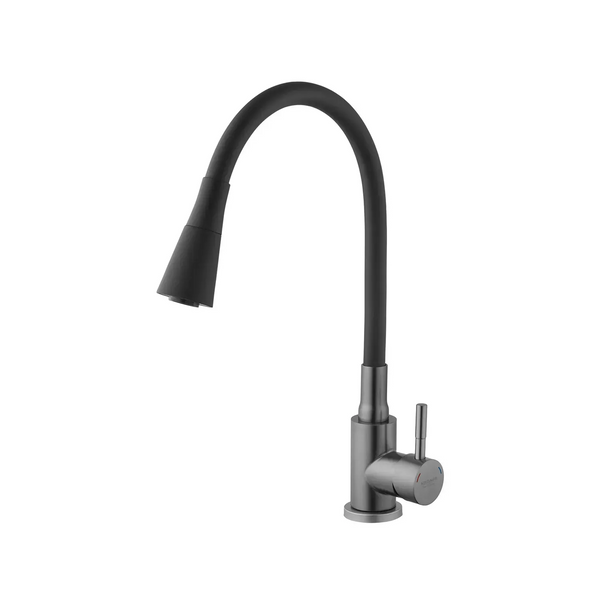 Змішувач для кухні Kroner KRP Edelstahl Klassisch PVD031BLK 32457 фото