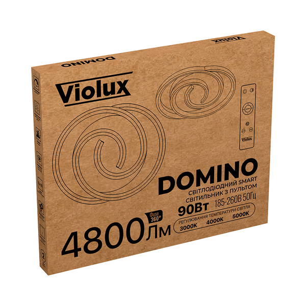 LED світильник Smart VIOLUX DOMINO круглий 90W 3000-4000-5000K IP20 білий VL-DOMINO-90W-WH-SMART фото