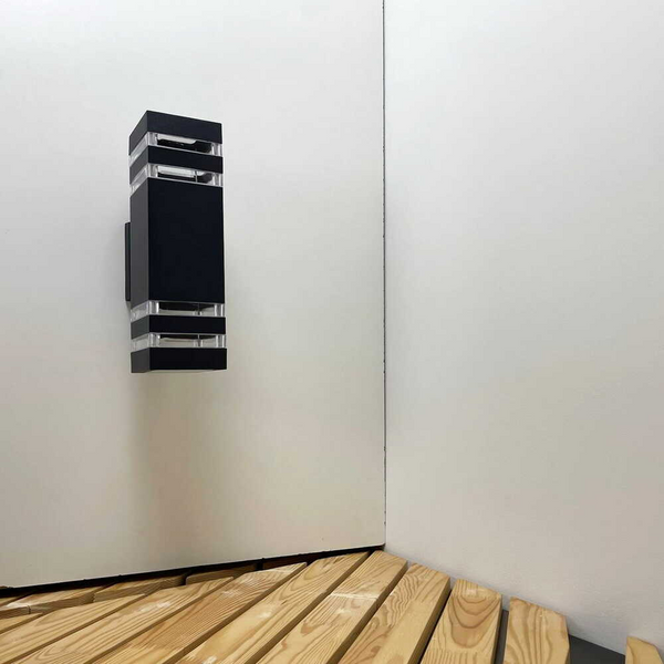 Світильник архітектурний Violux TETRIS-2D чорний 2x40W E27 IP54 VL-TETRIS-2D-BK фото