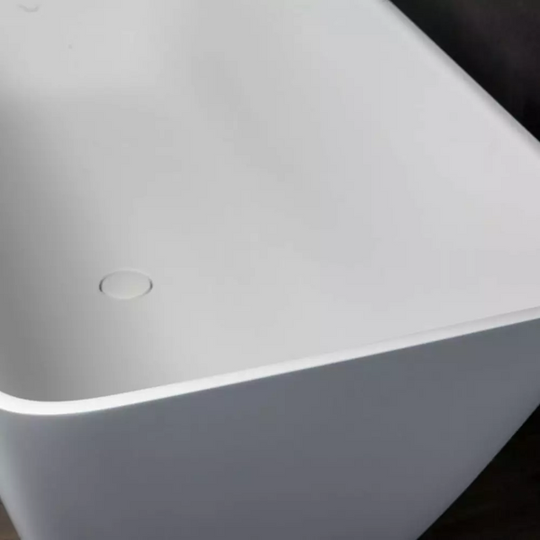 Ванна зі штучного каменю PAA Quadro VAQUA/00 159x70 окремостояча, білий глянець PAA-QDR-15970 фото