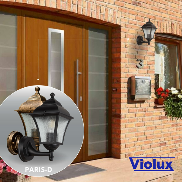 Світильник фасадний VIOLUX Paris-D антична бронза 60W E27 IP44 VL-PARIS-D-AB фото