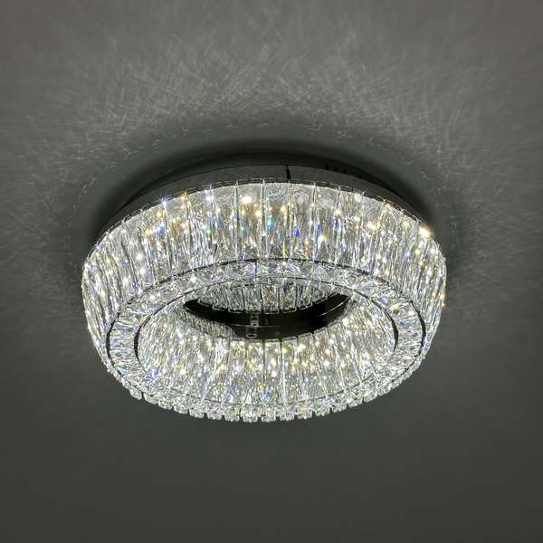 LED люстра Linisoln Cristall Maxi 9613/600 160W з пультом хром LIN-9613-600-CR фото