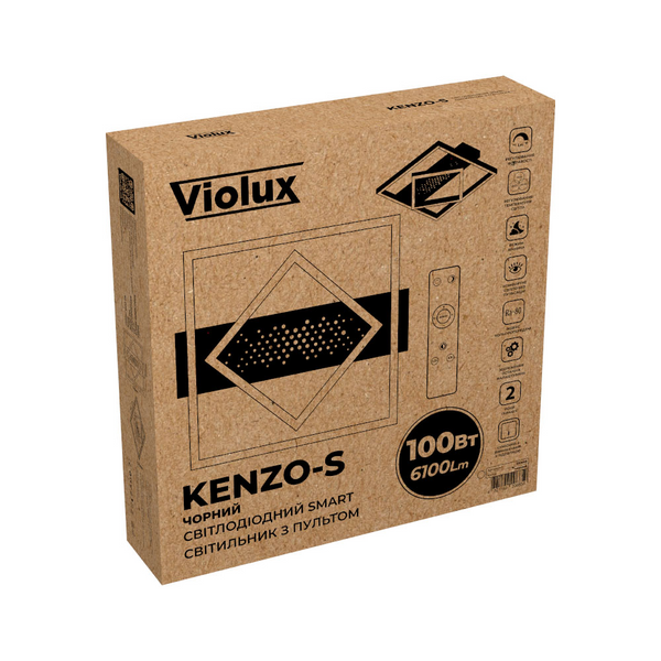 LED світильник Smart KENZO-S VIOLUX квадратний 100W 3000&ndash;5000K IP20 білий KENZO-S-100W фото