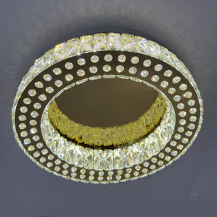 Кришталева LED люстра Linisoln 3319-500 CH/FG 140W хром/золото з пультом LIN-3319-500-CH-FG фото