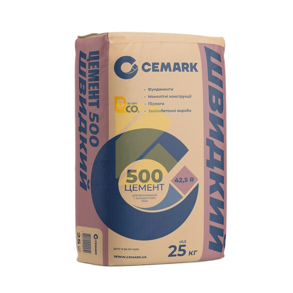 Цемент М500 Кам&rsquo;янець-Подільський ПЦ ІІ/А-К (Ш-В)-500Р-Н 25 кг CEM-M500-KP-25 фото