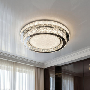 Кругла кришталева LED люстра Linisoln 2527-600 Chrome 260 Вт 60 см LGT-LIN-2527-600-CH фото