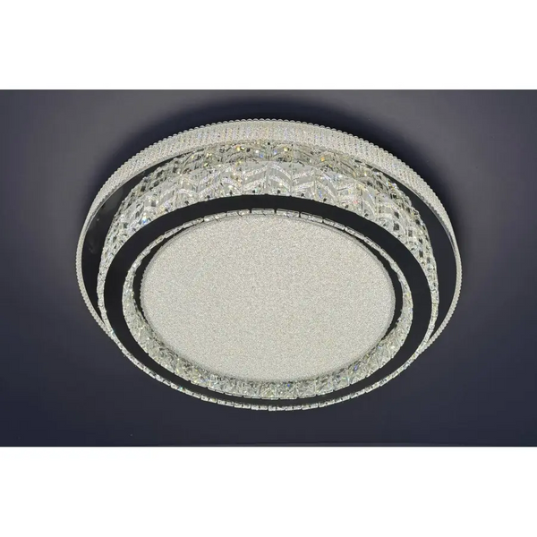 Кругла кришталева LED люстра Linisoln 2527-600 Chrome 260 Вт 60 см LGT-LIN-2527-600-CH фото